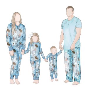 Wholesale Latest Promotion Price Custom Casual Christmas Style Print Parent-Child Matching Family Outfits