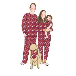 Hot Selling 2pcs Family Matching Pajamas Set Breathable Bamboo Romper for Kids and Adults for Baby Girls