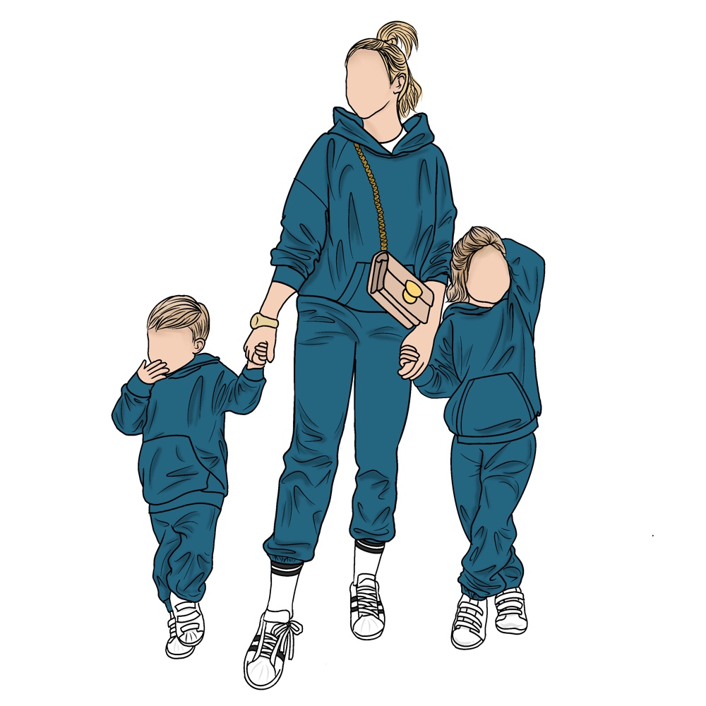 Disney Stitch Mommy and Me Matching Family Outfits: Christmas Stitch with Santa Hat