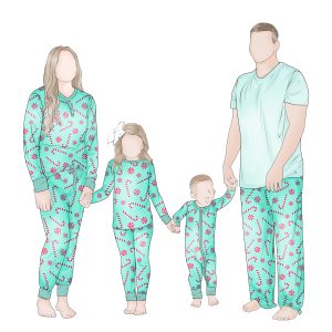 Wholesale Latest Promotion Price Custom Casual Christmas Style Print Parent-Child Matching Family Outfits