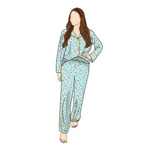 2025 New Style Popular High Quality Bamboo Pajamas Custom Women Sleepwear V-Neck Top With Pants
