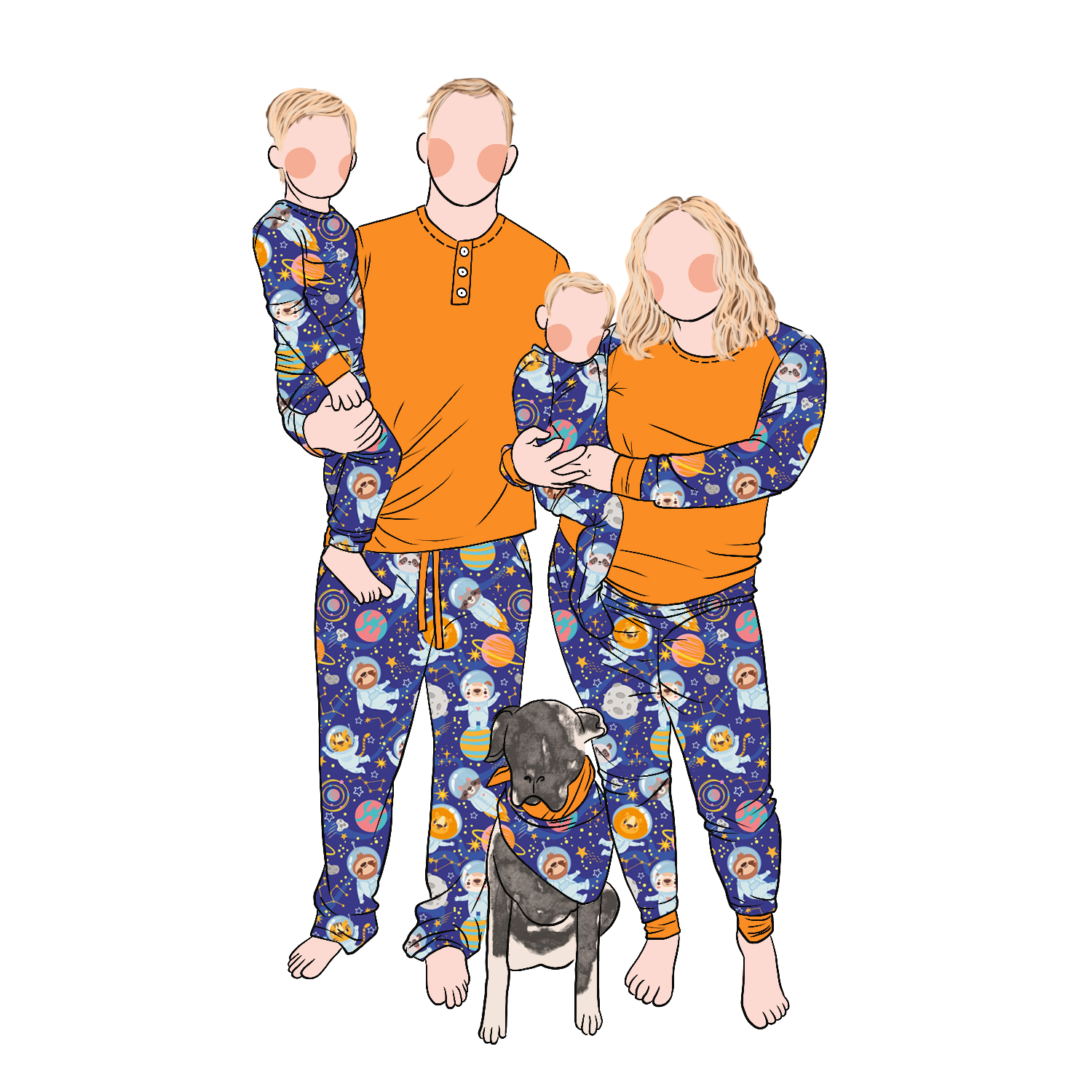 Gingerbread Man Print Long Sleeve Sweatshirt: Christmas Matching Family Outfits