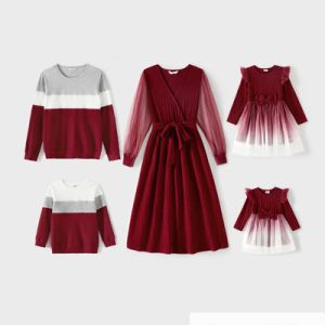 Bulk Customizable Christmas Outfits Coordinating Black Plaid Family Outfits Dad Son Shirts & Mom Daughter Tulle Dresses Black