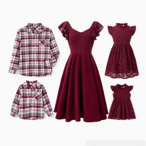 Factory Wholesale Coordinating Christmas Pink Doll Theme Mommy & Me Christmas Pajama Sets Snowflake Hot Pink