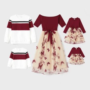 Bulk Customizable Christmas Outfits Magic School Theme Christmas Pajama Sets with Matching Socks Shirt Style White