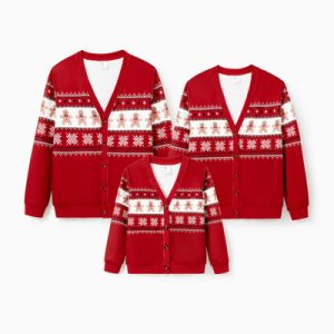 OEM Available Wholesale Holiday Glow in the Dark Letter Print Casual Family Tops Red