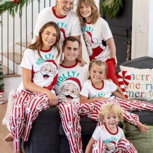 Direct Factory Christmas Family Customizable Reindeer & Snowflake Print Family Sweatshirts Multi Color