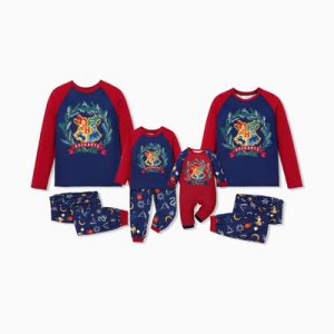 Factory Direct Wholesale Pajamas Snowman Print Colorful Family Pajamas Multi Color with Matching Socks