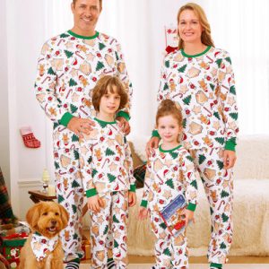 Customizable Bulk Family Matching Snowman Pattern Long Sleeve Family Pajamas Dark Grey with Matching Socks