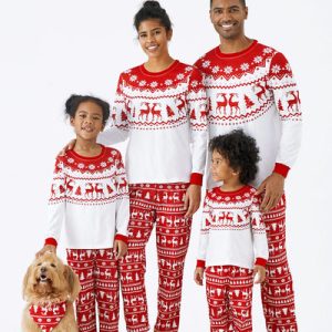 OEM Available Wholesale Holiday Holly Jolly Zipper Onesie Family Pajamas Multi Color with Matching Socks