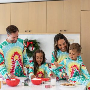 OEM Available Wholesale Holiday 3D Reindeer Hooded Allover Print Family Onesies Red with Matching Socks