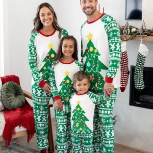 Custom OEM Family Holiday Pink Doll Mommy & Me Hooded Onesie Christmas Pajamas with Matching Socks