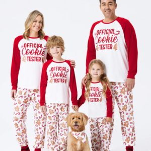 Direct Factory Christmas Family Classic Snowman Fair Isle Polar Fleece Family Pajamas Red