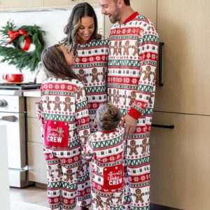 Custom Design Wholesale Family Long Sleeve Black White Plaid Family Sweatshirts or Velvet Belted Dress Burgundy