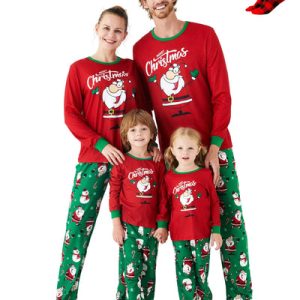 Wholesale Bulk Order Christmas Christmas Gingerbread Man Pattern Family Onesies Red