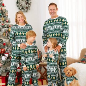 Custom OEM Family Holiday 3D Reindeer Hooded Allover Snowflake Print Family Onesie Red with Matching Socks